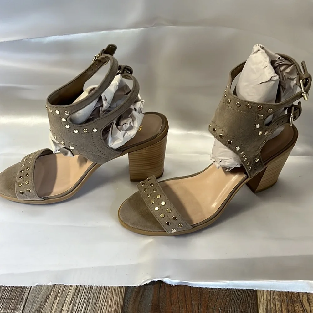 Soda heeled sandals, worn one time! Excellent condition!